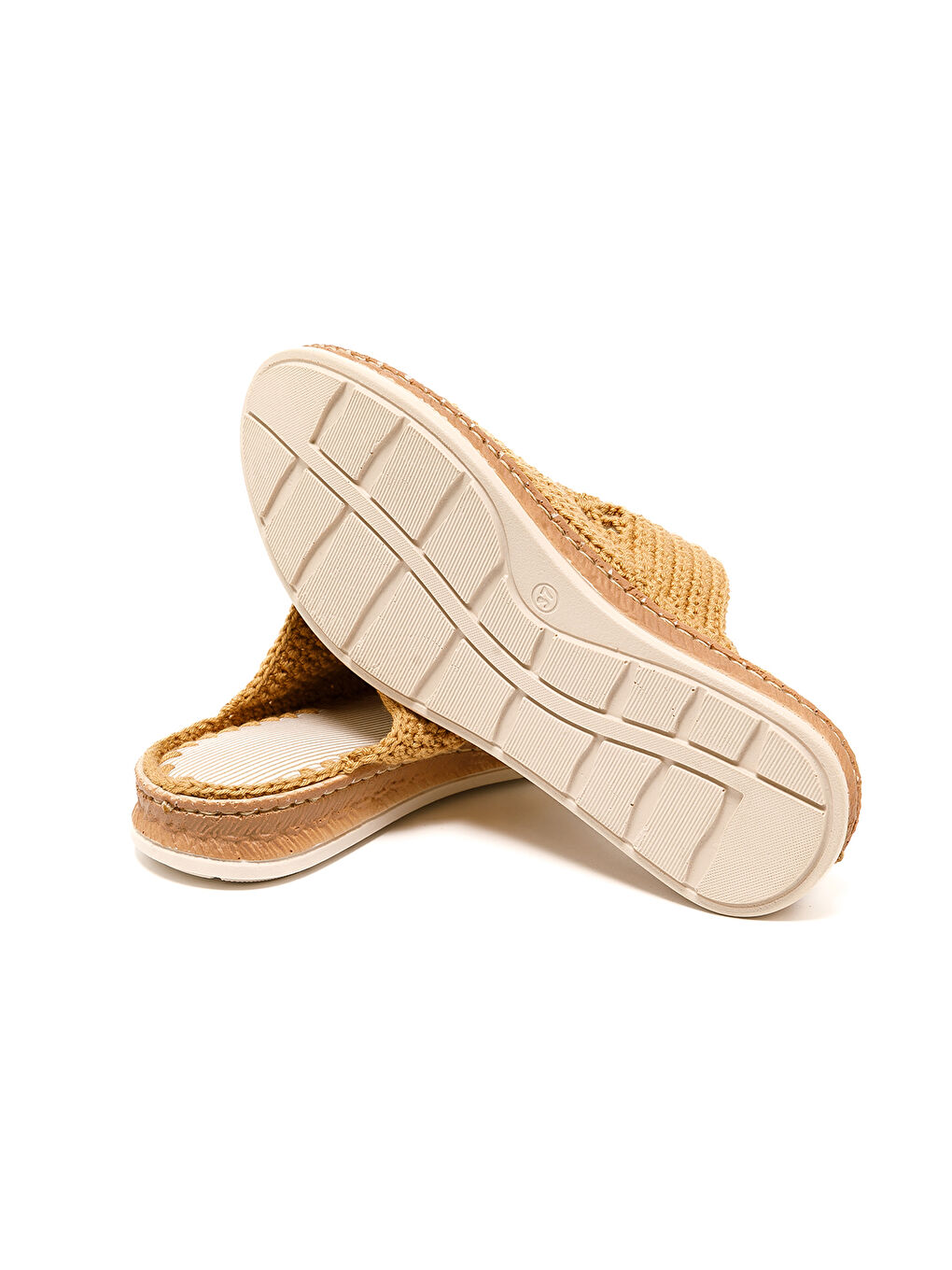 Kahverengi Kadın Terlik BBS_JMY Knitwear Slippers Camel-5