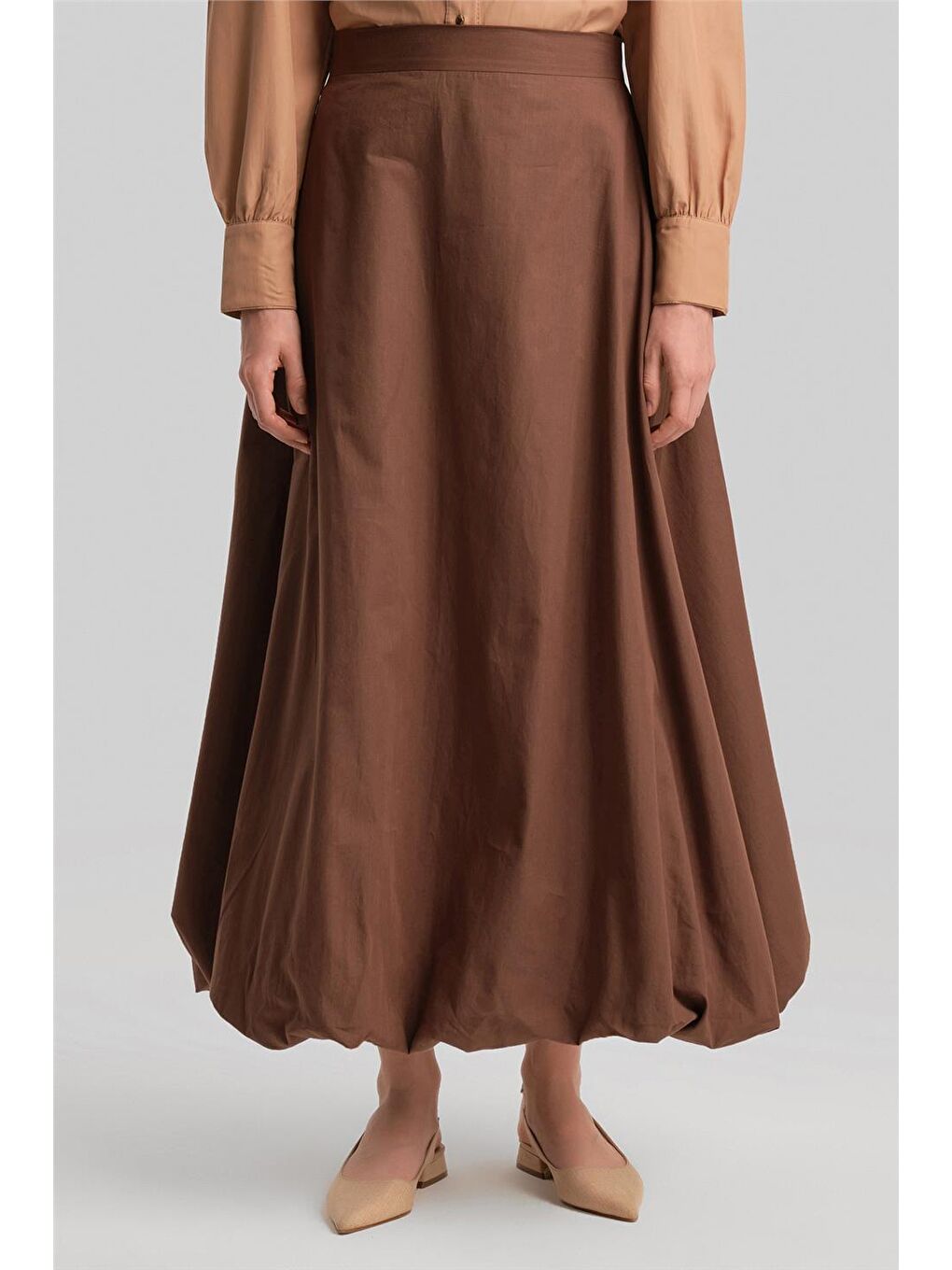 Balon Etek 24Y1641 Kahverengi-3