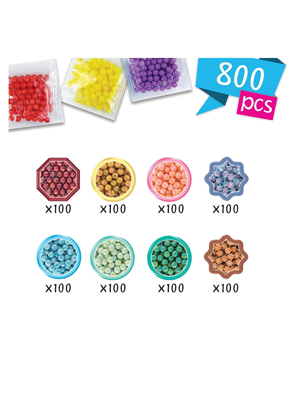 Suluboya Renkleri Boncuk Pakedi 35089-3