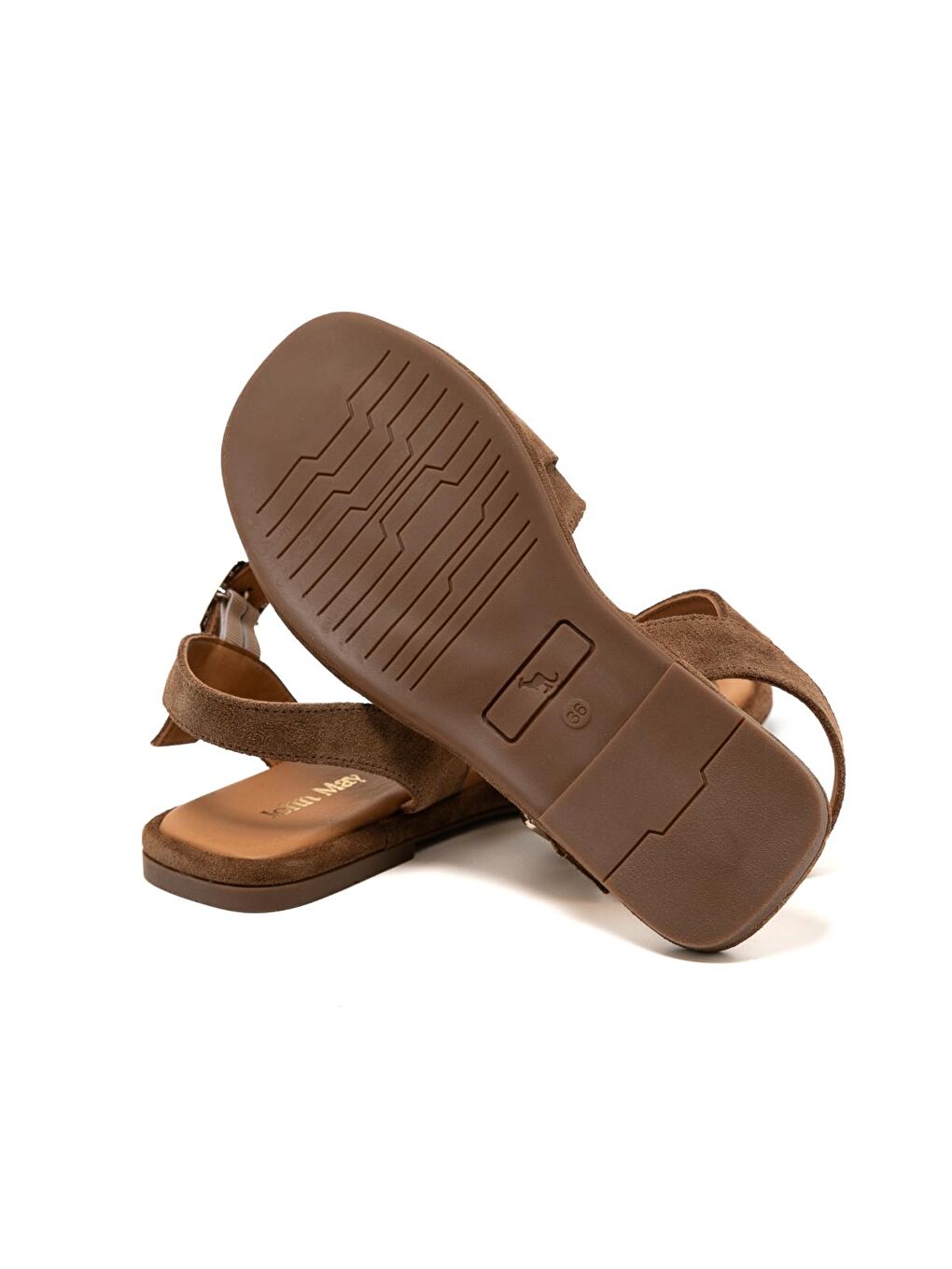 Kahverengi Kadın Sandalet RC-25Y-001-R29624 Tütün Süet-4