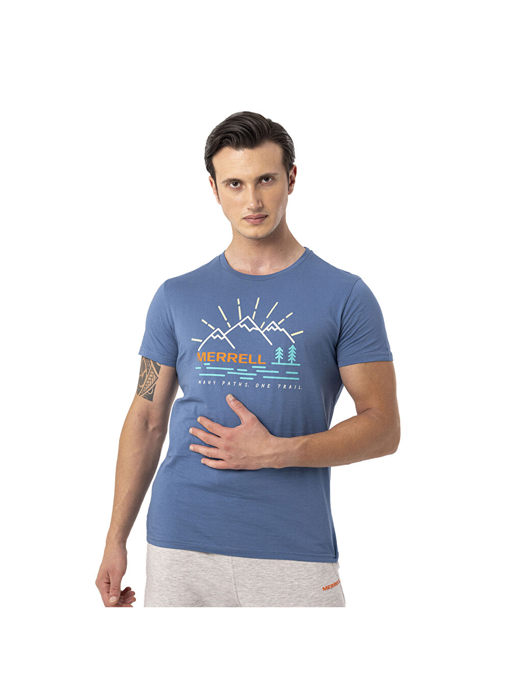 Tobi Erkek Mavi Tişört-4