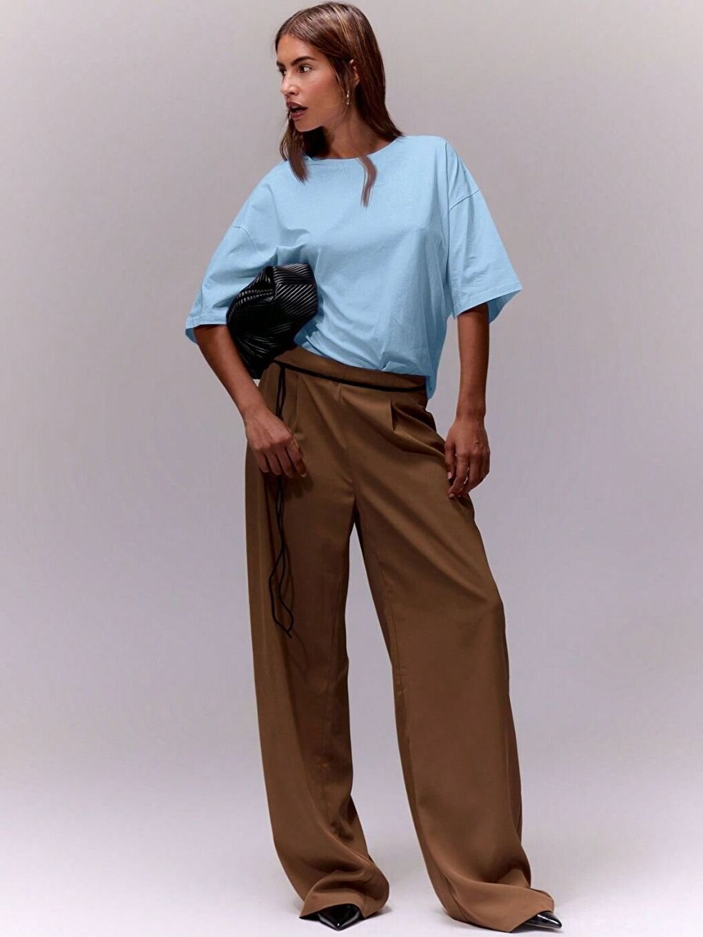 Bebek Mavisi Ev ve Günlük Giyim Tişört-2