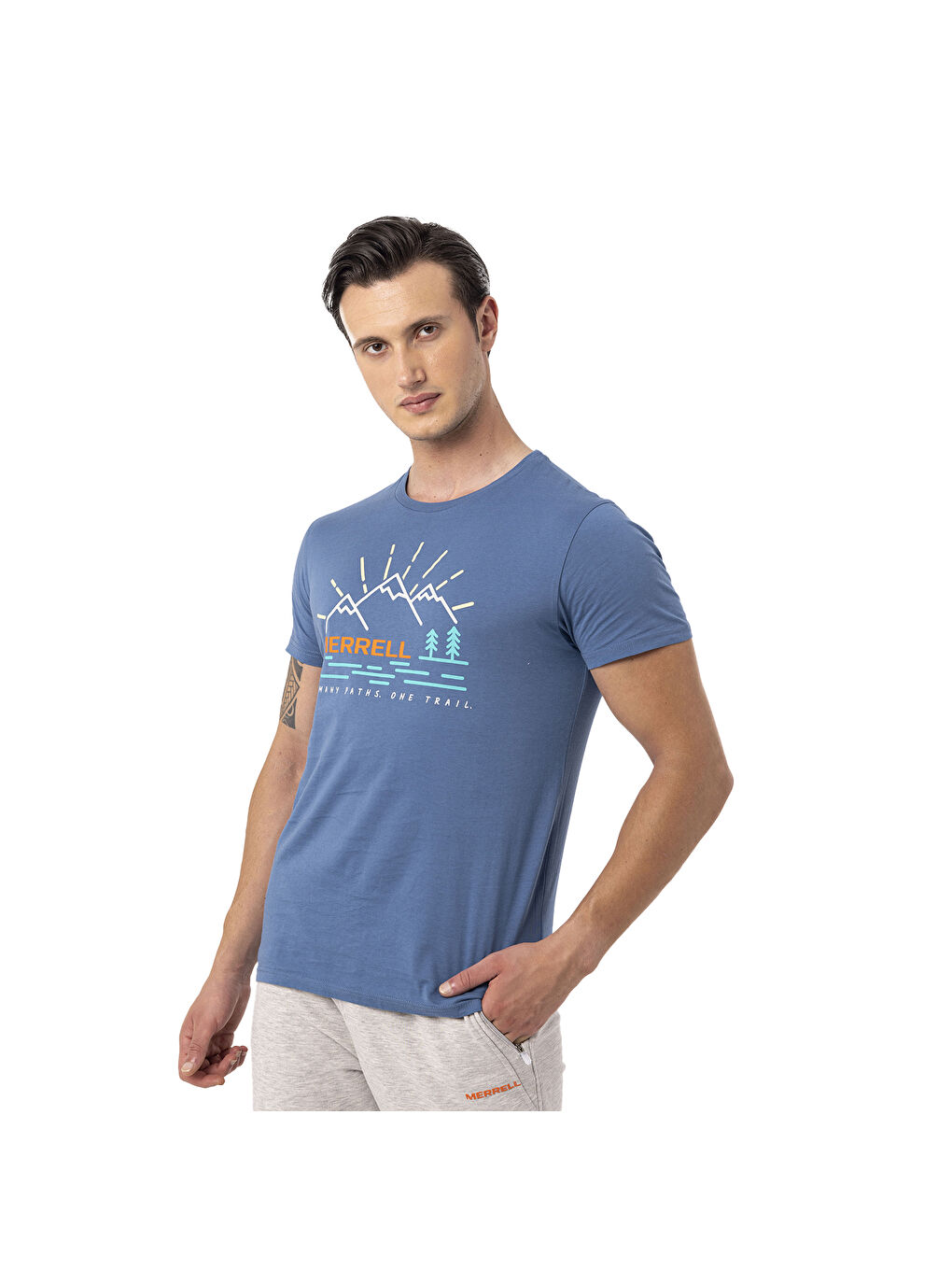 Tobi Erkek Mavi Tişört-5