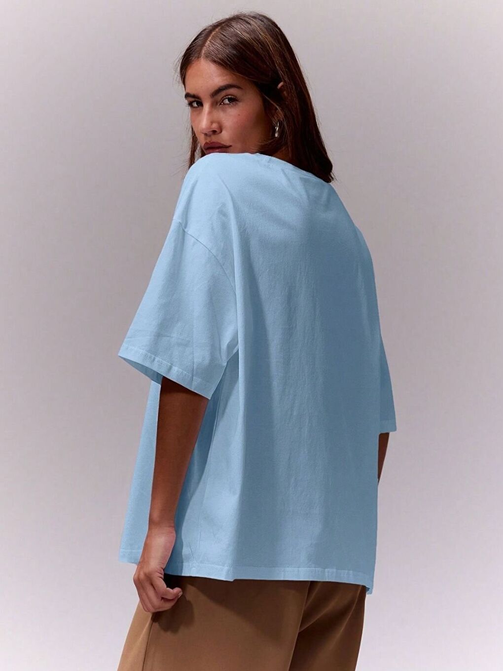 Bebek Mavisi Ev ve Günlük Giyim Tişört-3