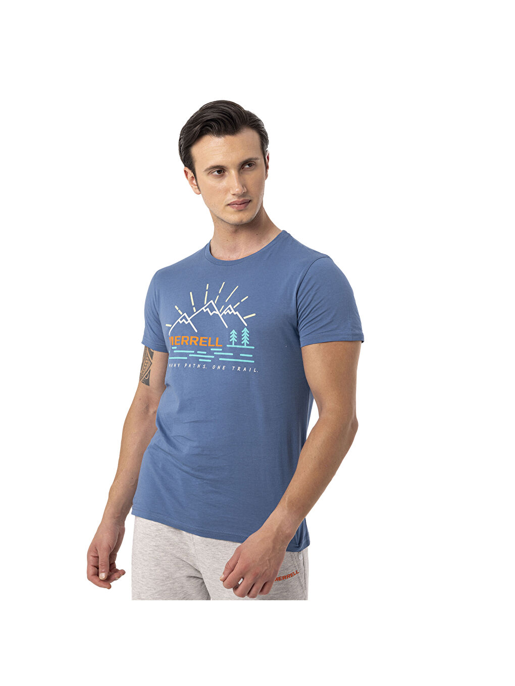 Tobi Erkek Mavi Tişört-7