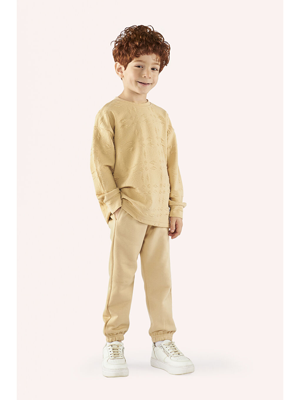 Bej Erkek Çocuk Sweatshirt