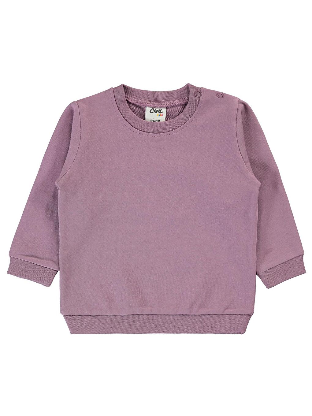 Civil Lila Baby Bebek Sweatshirt 6-18 Ay Leylak Lila - 2