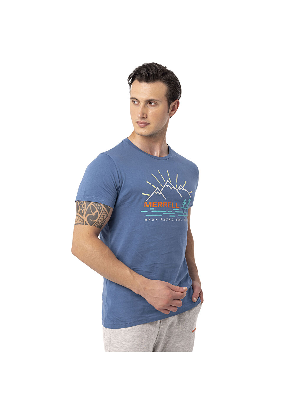 Tobi Erkek Mavi Tişört-8