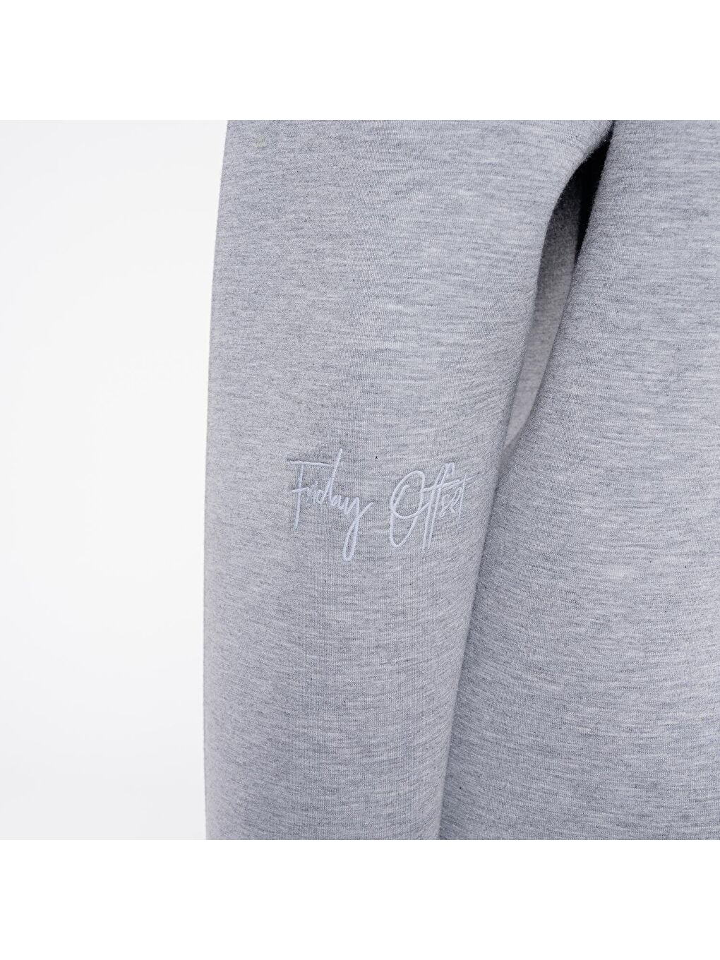 Gri Melanj Kanguru Cepli Kapüşonlu Ekstra Oversize Erkek Fermuarlı Sweatshirt Hırka - Scuba Kumaş-3