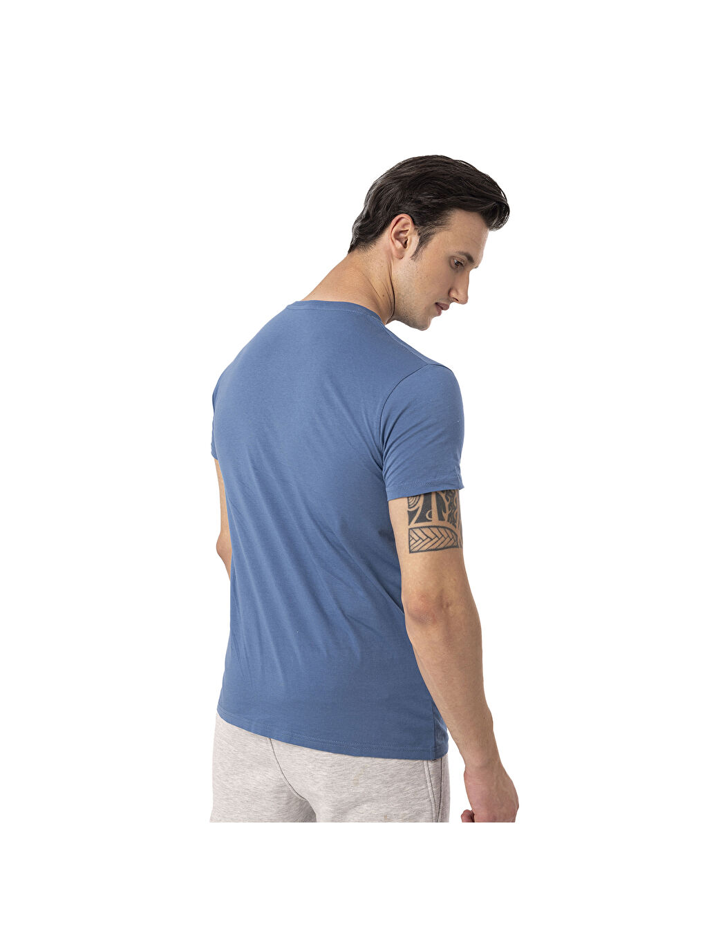 Tobi Erkek Mavi Tişört-9