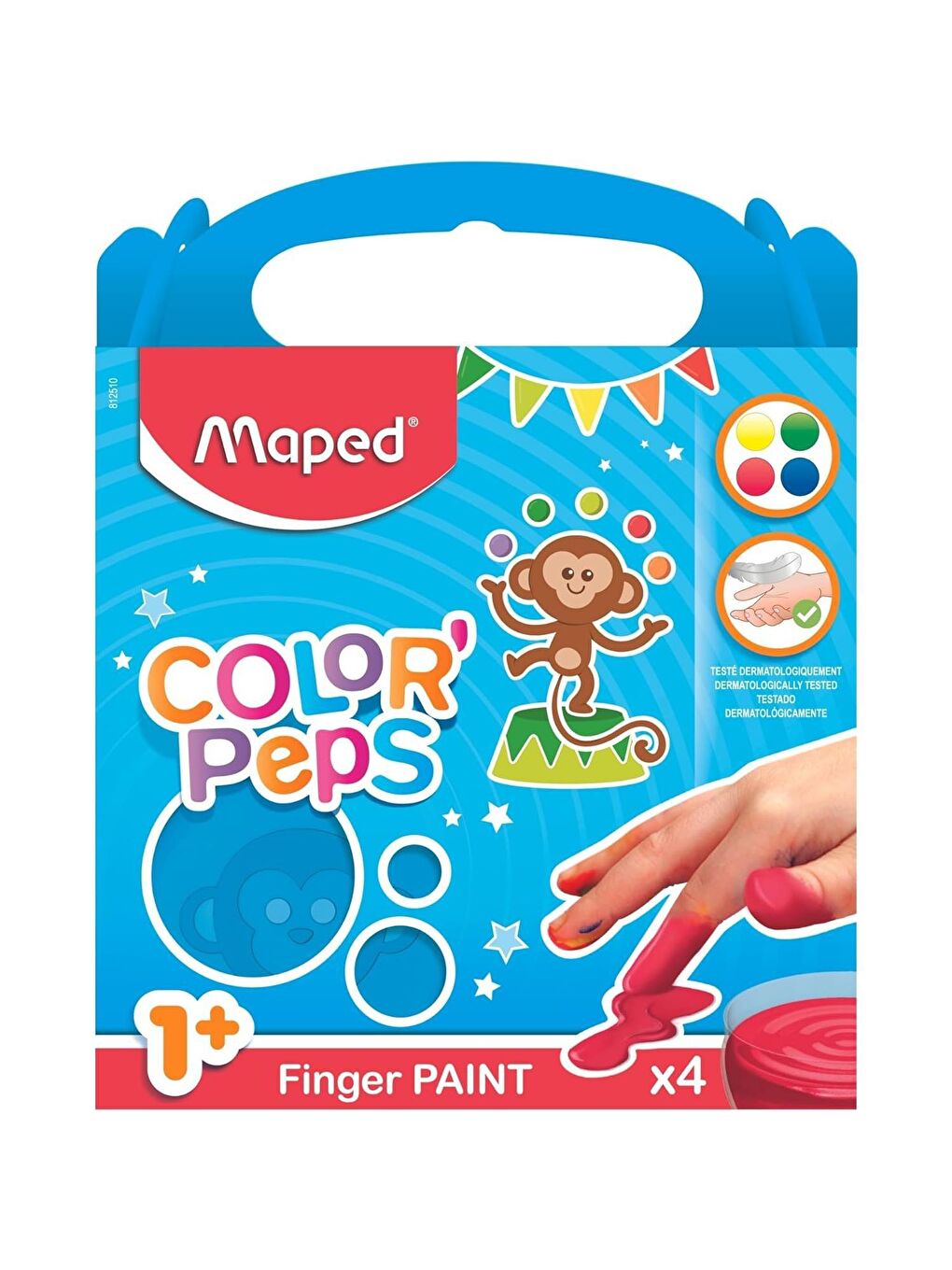 Maped Karışık Asorti Color Peps Parmak Boyası Kavanoz 4 Renk x 80 gr 81251003 - 2