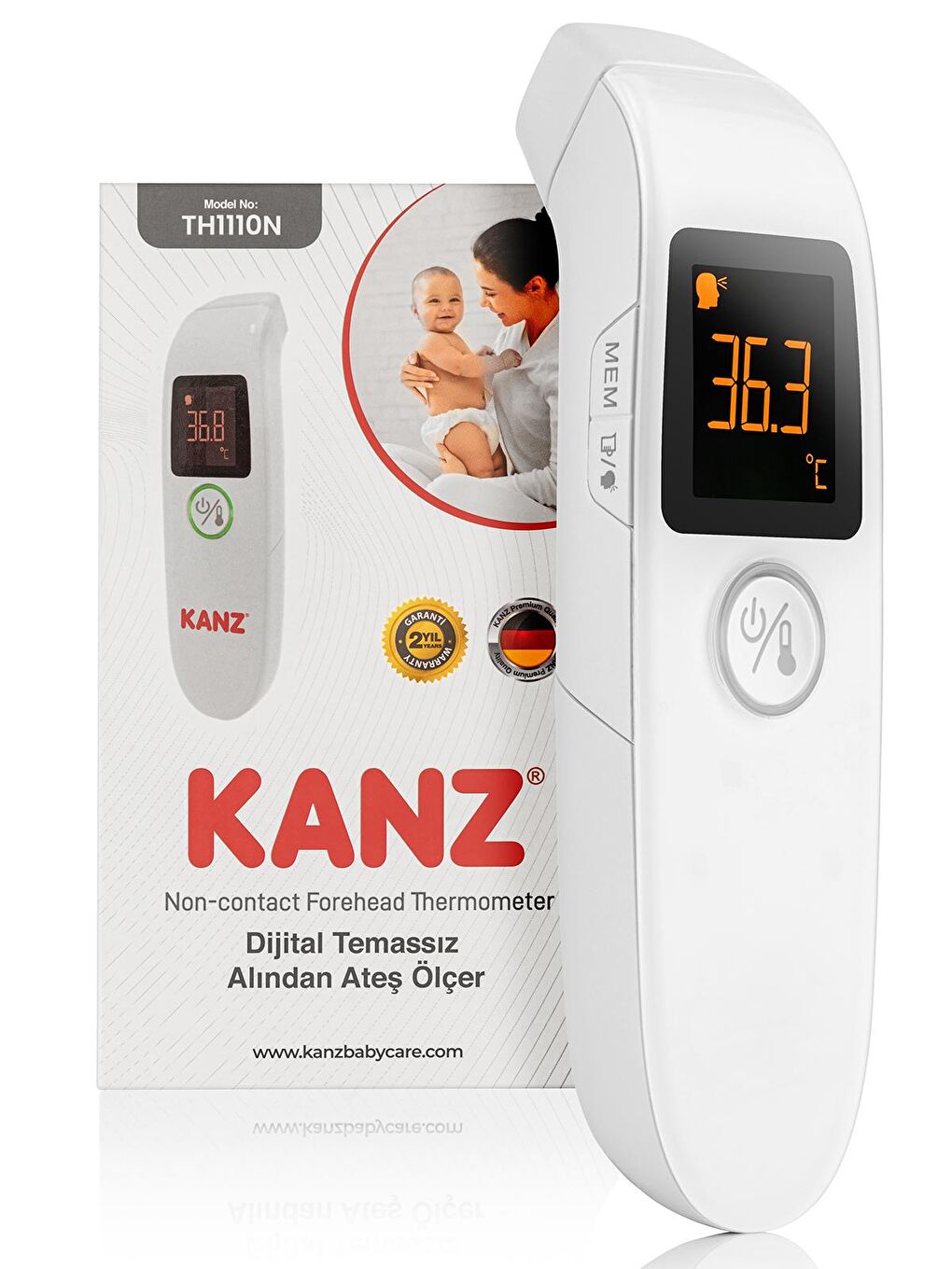 Dijital Temassız Alından Ateş Ölçer - Standart-5