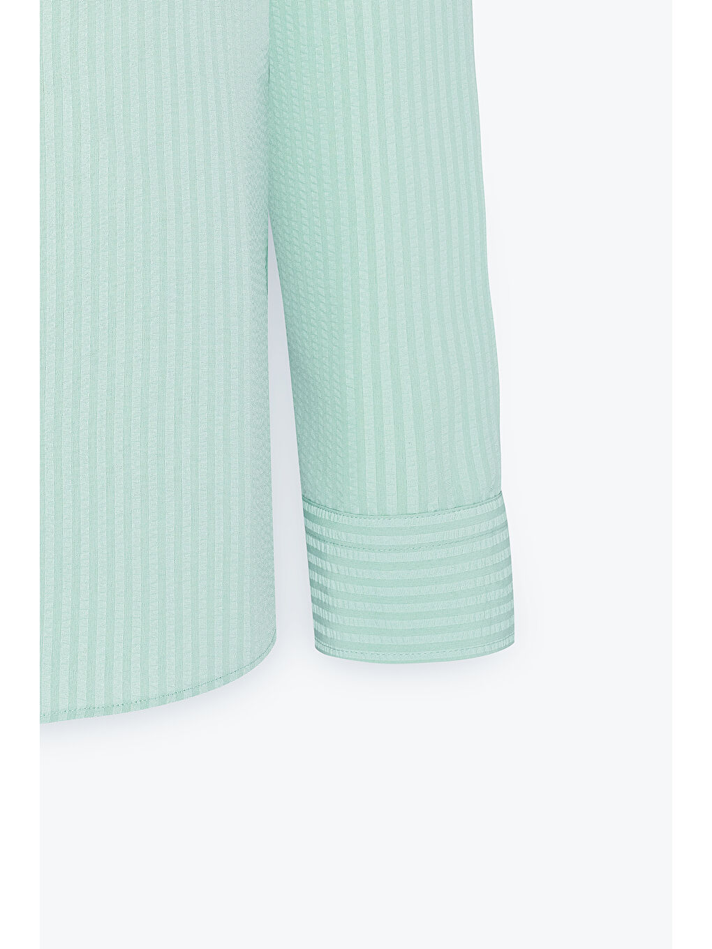 Mavi Erkek Mint Slim Fit Dar Kesim Gofre Desenli Düğmeli Yaka Hafif Kumaş Gömlek-7