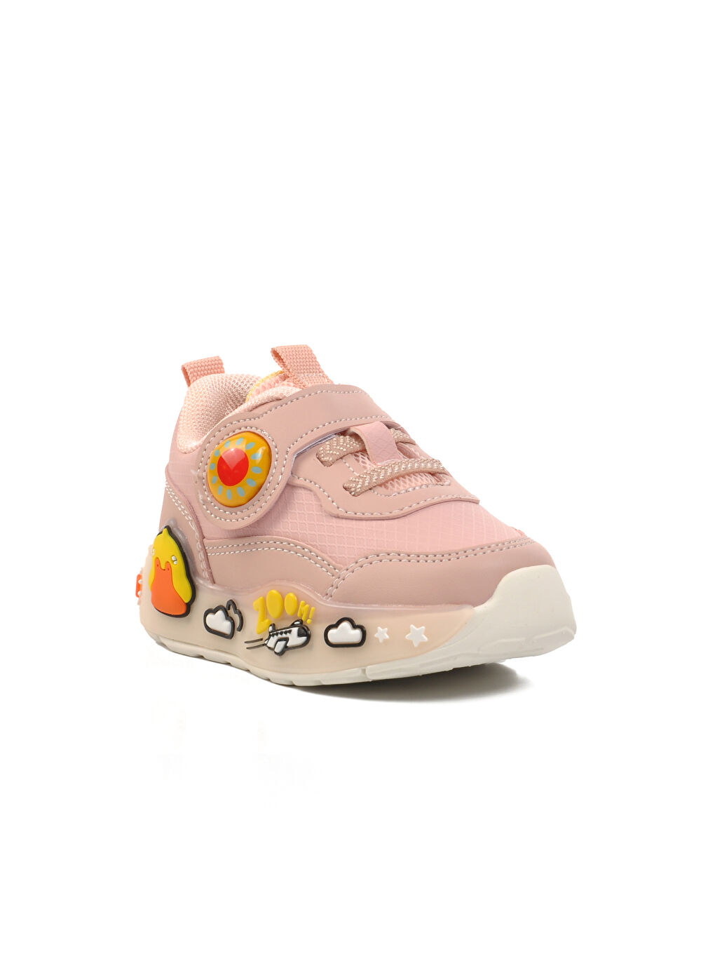 Pepino Pudra Pembe Pudra Unisex Cırtlı Çocuk Sneaker 1739-B - 2