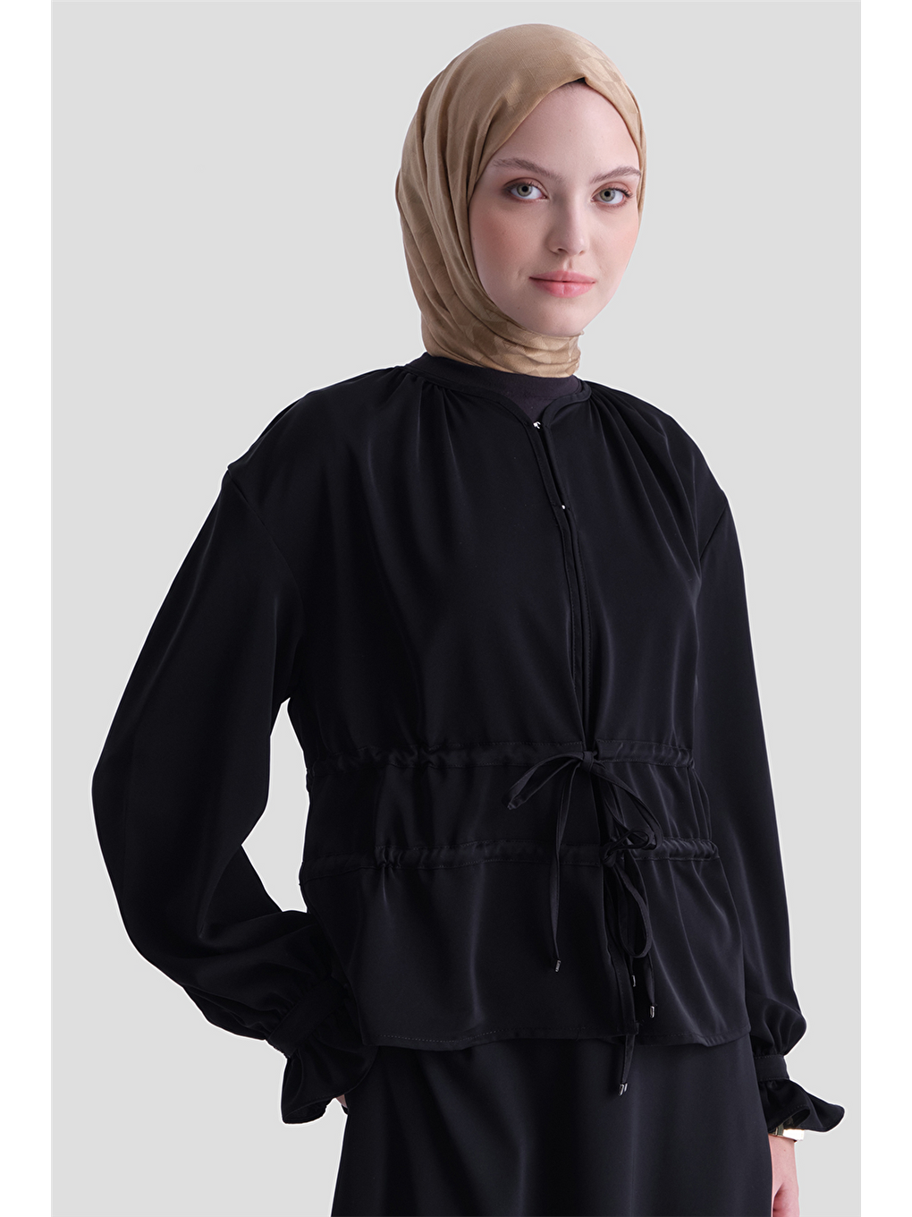 Beli Büzgülü Takım Siyah-2