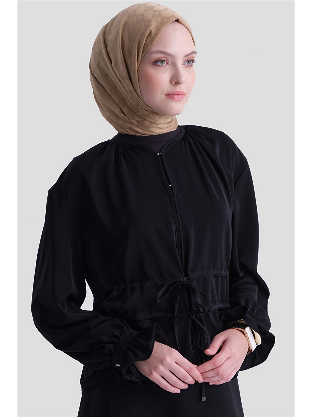 Beli Büzgülü Takım Siyah-3