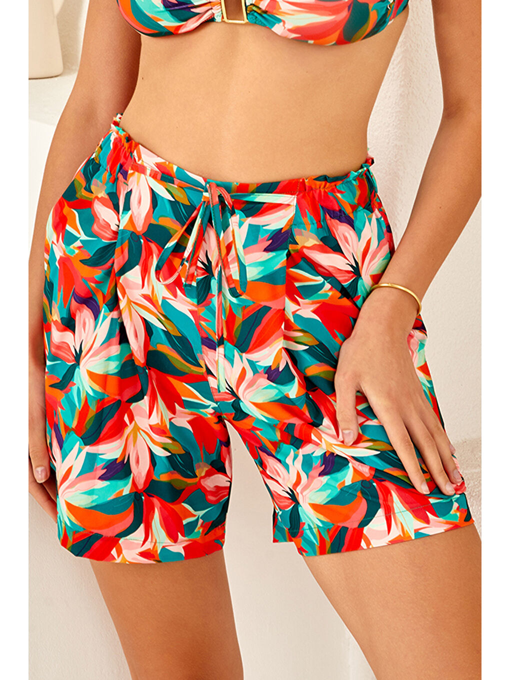 Kadın Havuz Deniz Şort Mayo 4407 Yeşil-3