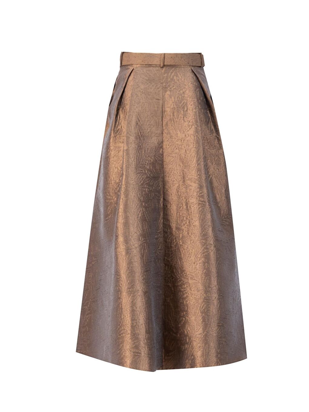 Kahverengi Jakarlı Kabarık Etek 24K1700 Bronz-1