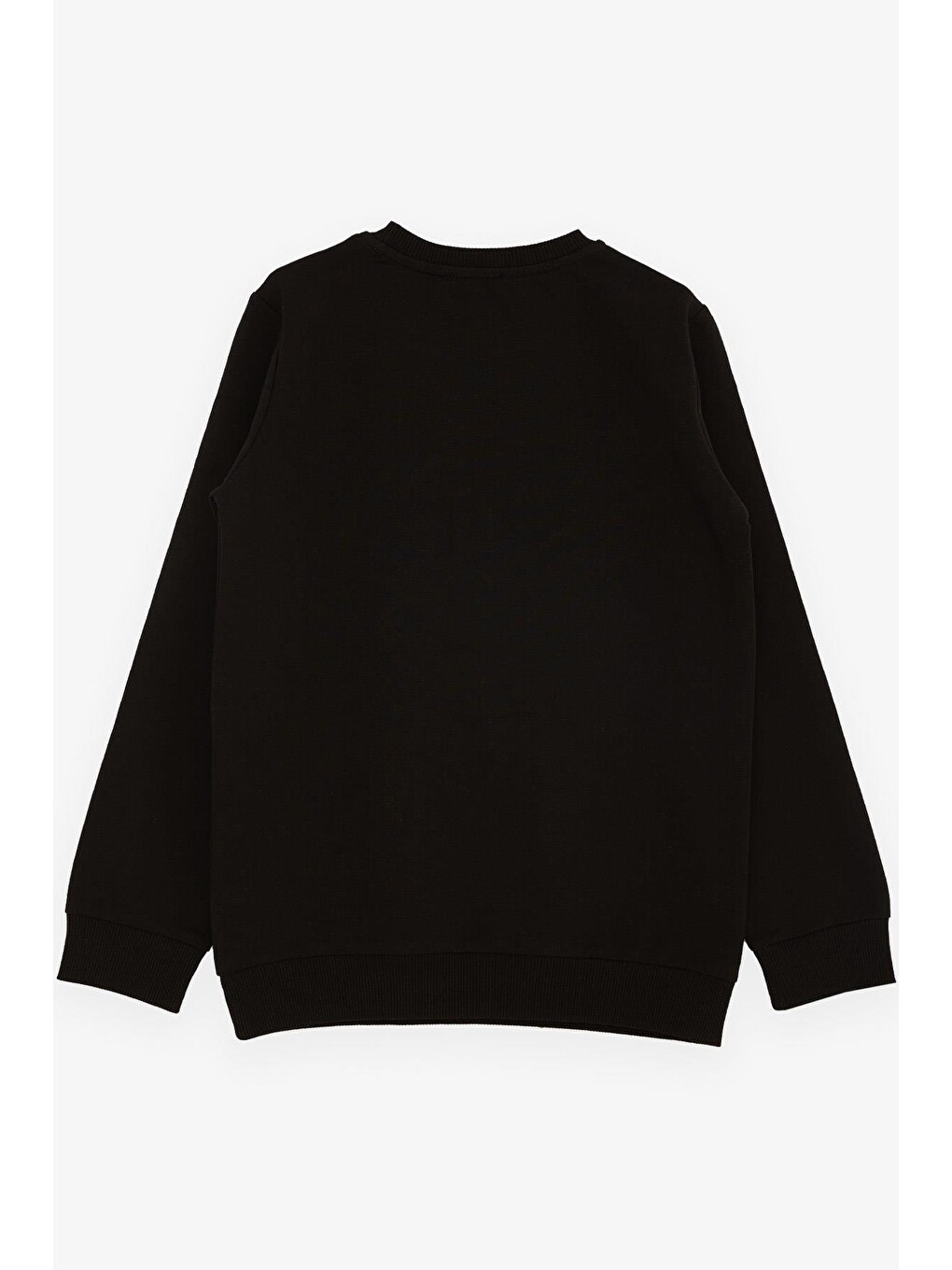 Erkek Çocuk Sweatshirt Kabartma Yazı Baskılı Siyah (9-10 Yaş)-1