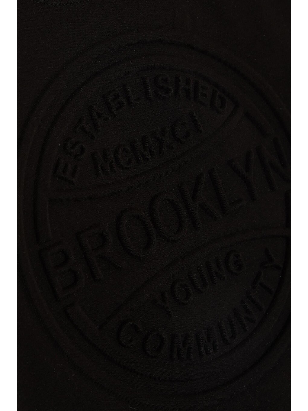 Erkek Çocuk Sweatshirt Kabartma Yazı Baskılı Siyah (9-10 Yaş)-3