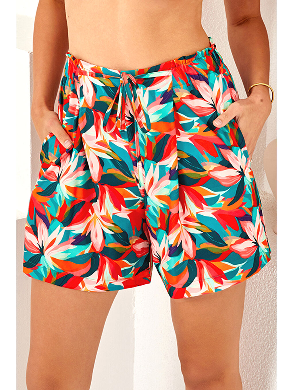 Kadın Havuz Deniz Şort Mayo 4407 Yeşil-4