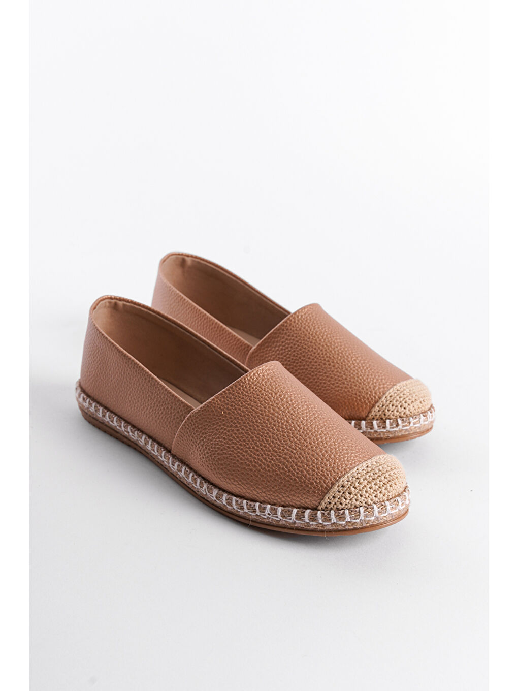 Capone Outfitters Pembe Pasarella Cilt Kadın Espadril