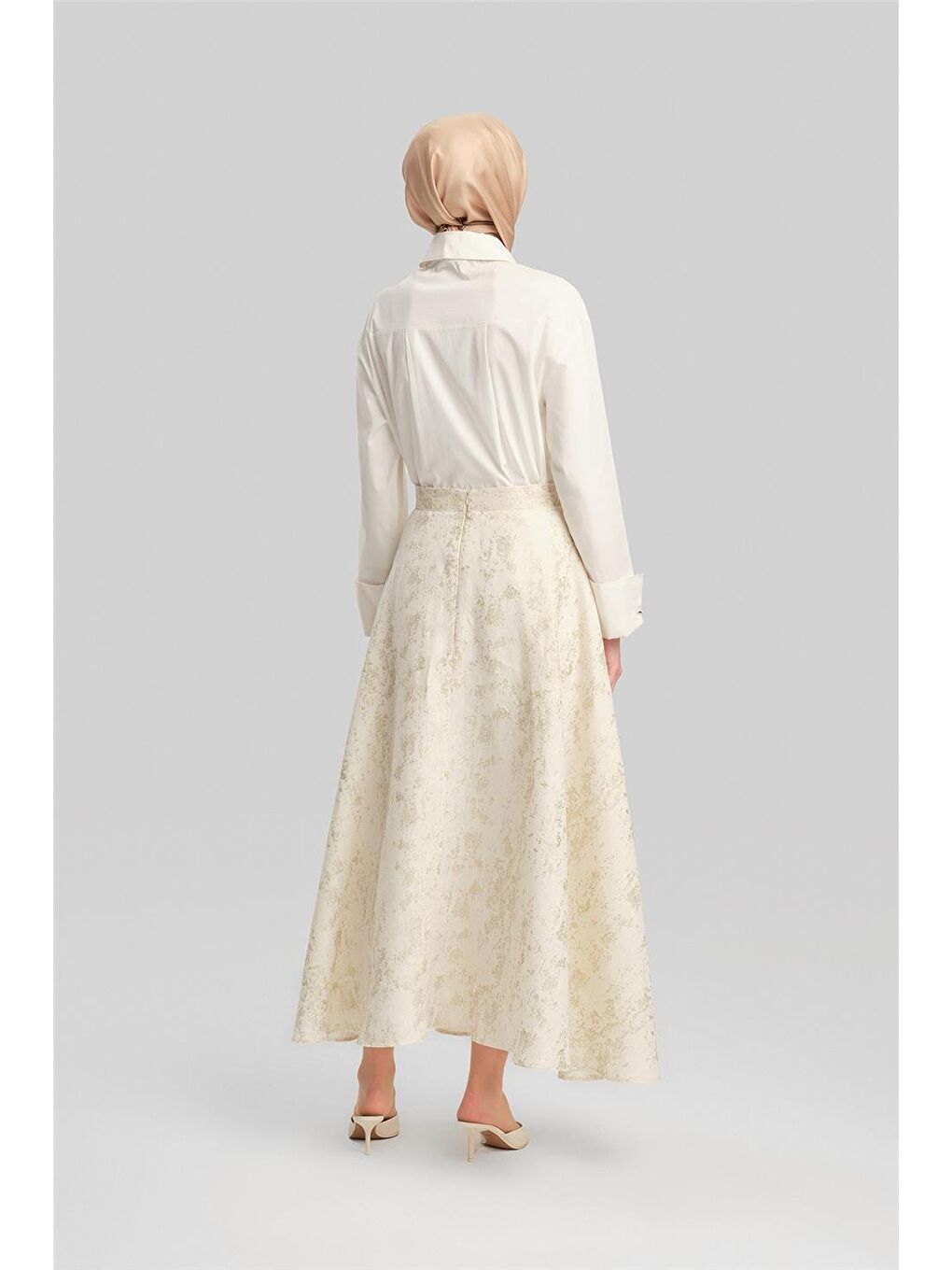 File Garnili Simli Etek 24Y1633 Bej-5