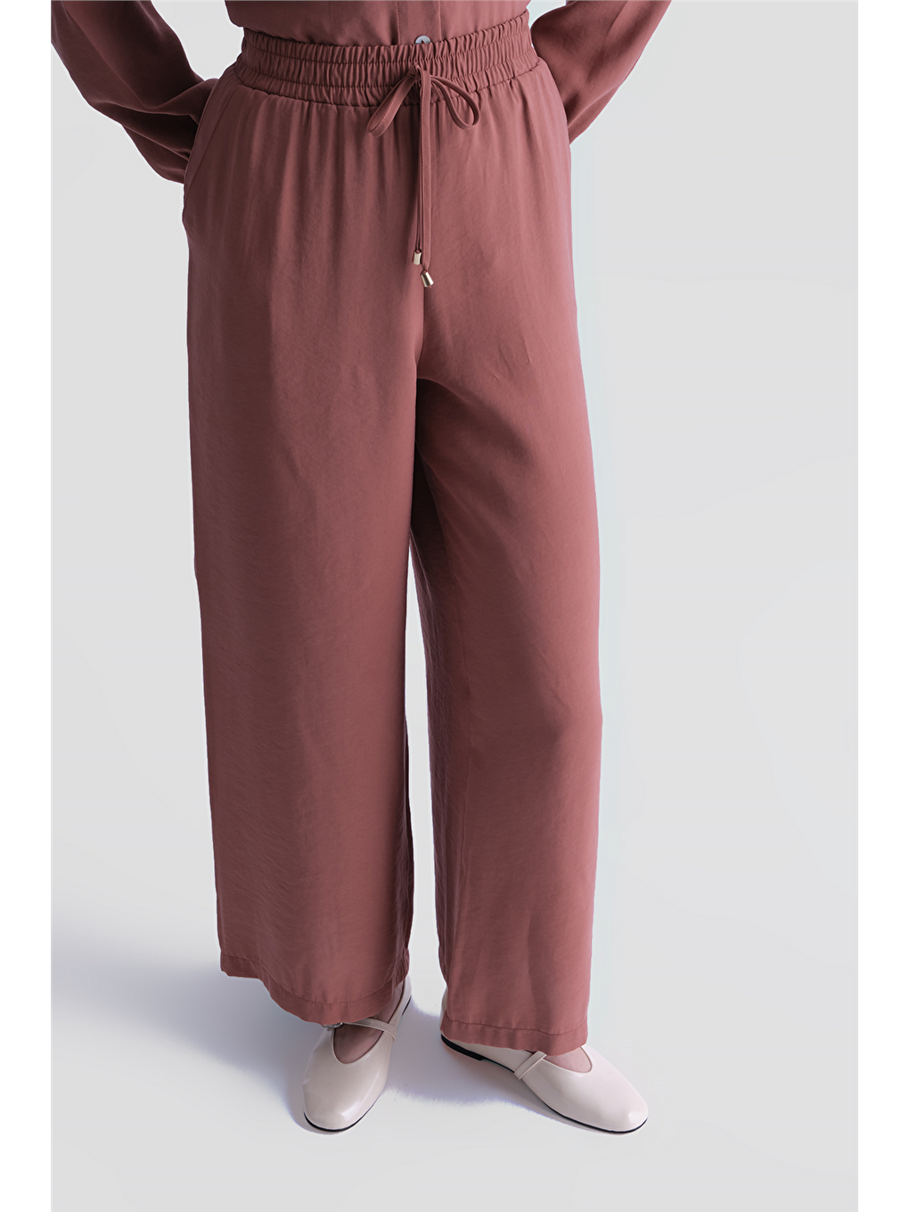 Kahverengi Relax Tunik Takım Kiremit-6