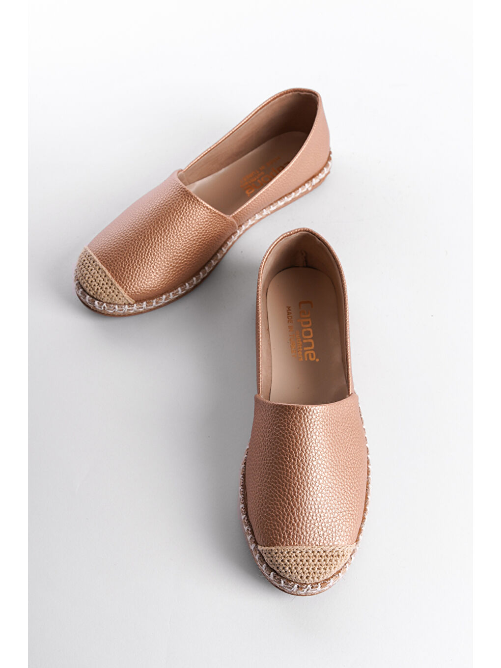 Capone Outfitters Pembe Pasarella Cilt Kadın Espadril - 3