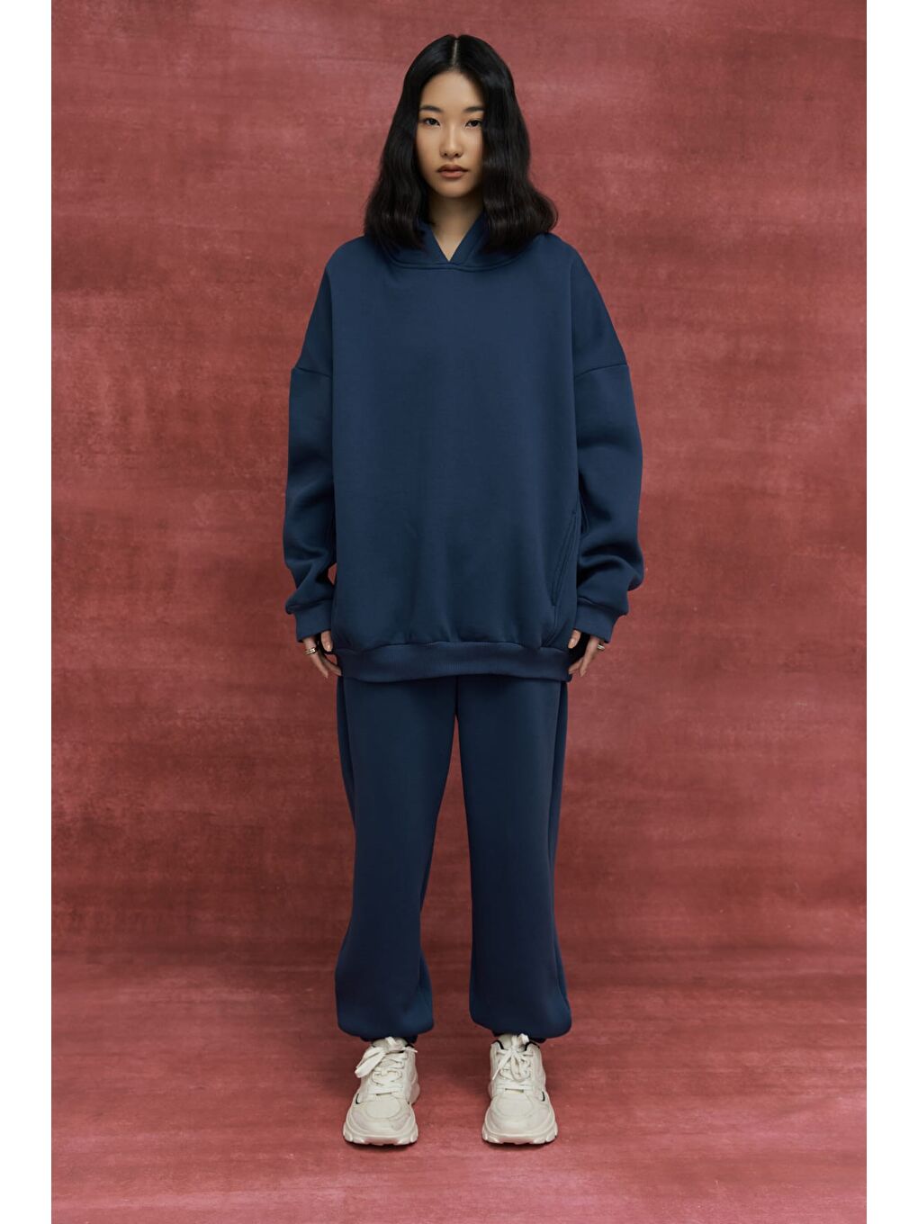 Mai Collection İndigo Morgan İndigo Oversize Eşofman Takım - 1