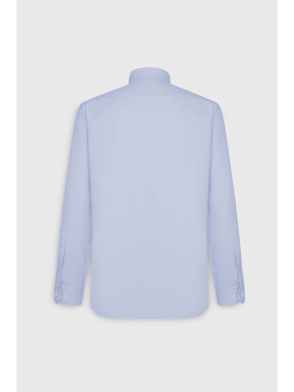 Erkek Açık Mavi Kolay Ütülenebilir Non-Iron Pamuklu Comfort Fit Geniş Kesim Klasik Yaka Gömlek-9