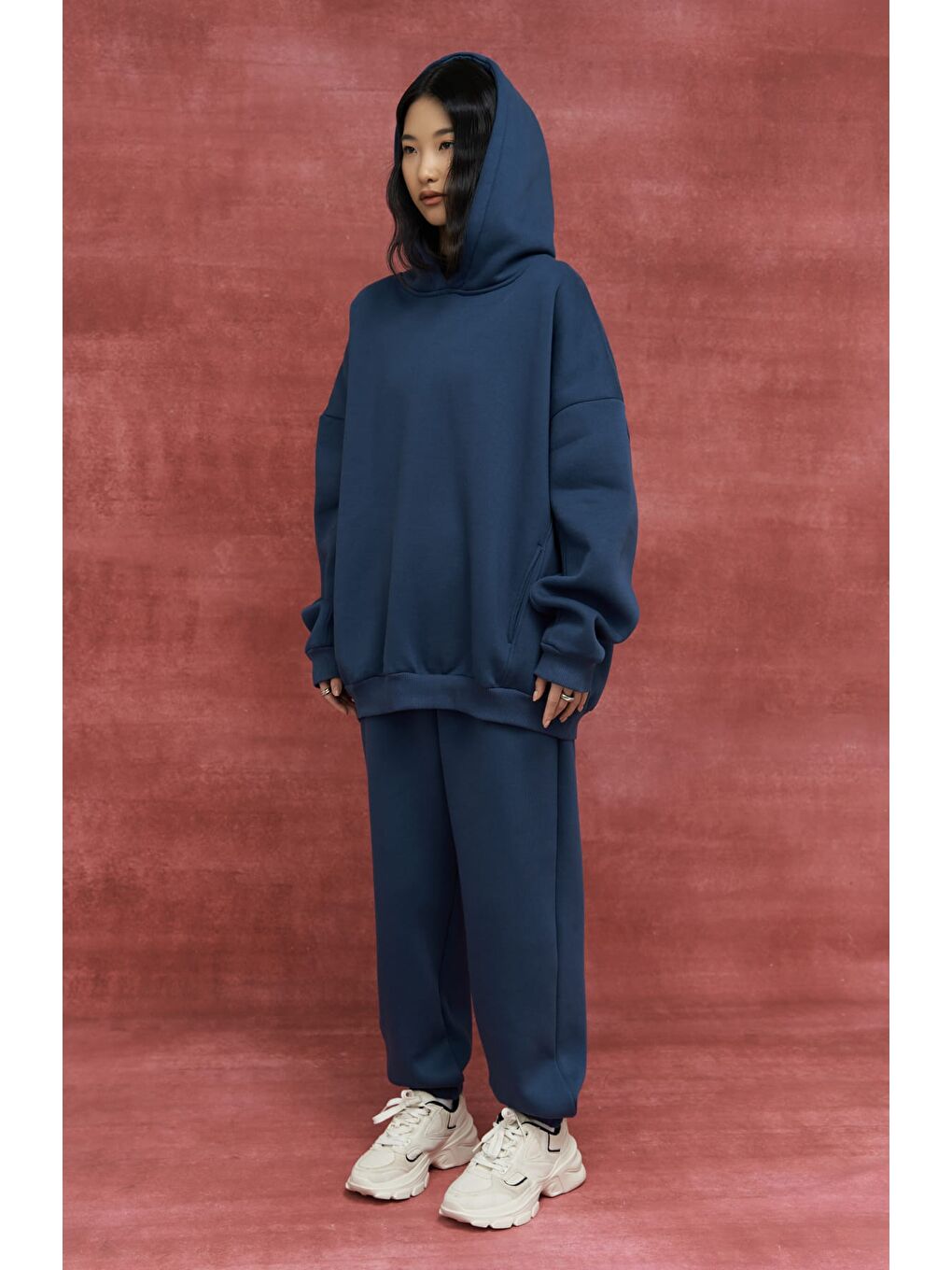 Mai Collection İndigo Morgan İndigo Oversize Eşofman Takım - 3