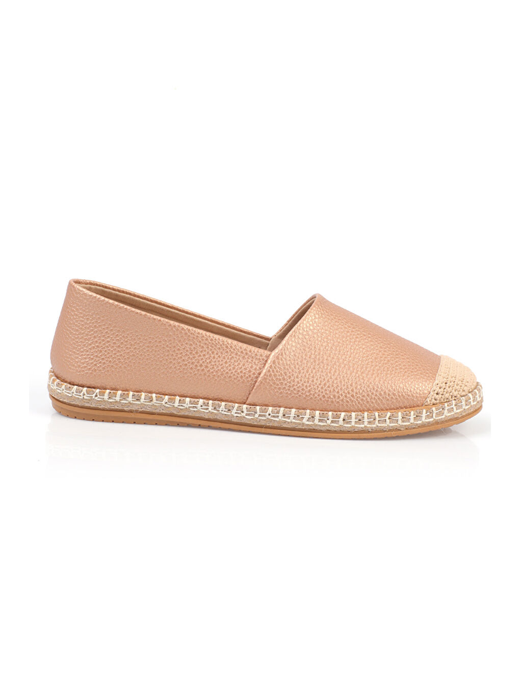 Capone Outfitters Pembe Pasarella Cilt Kadın Espadril - 6