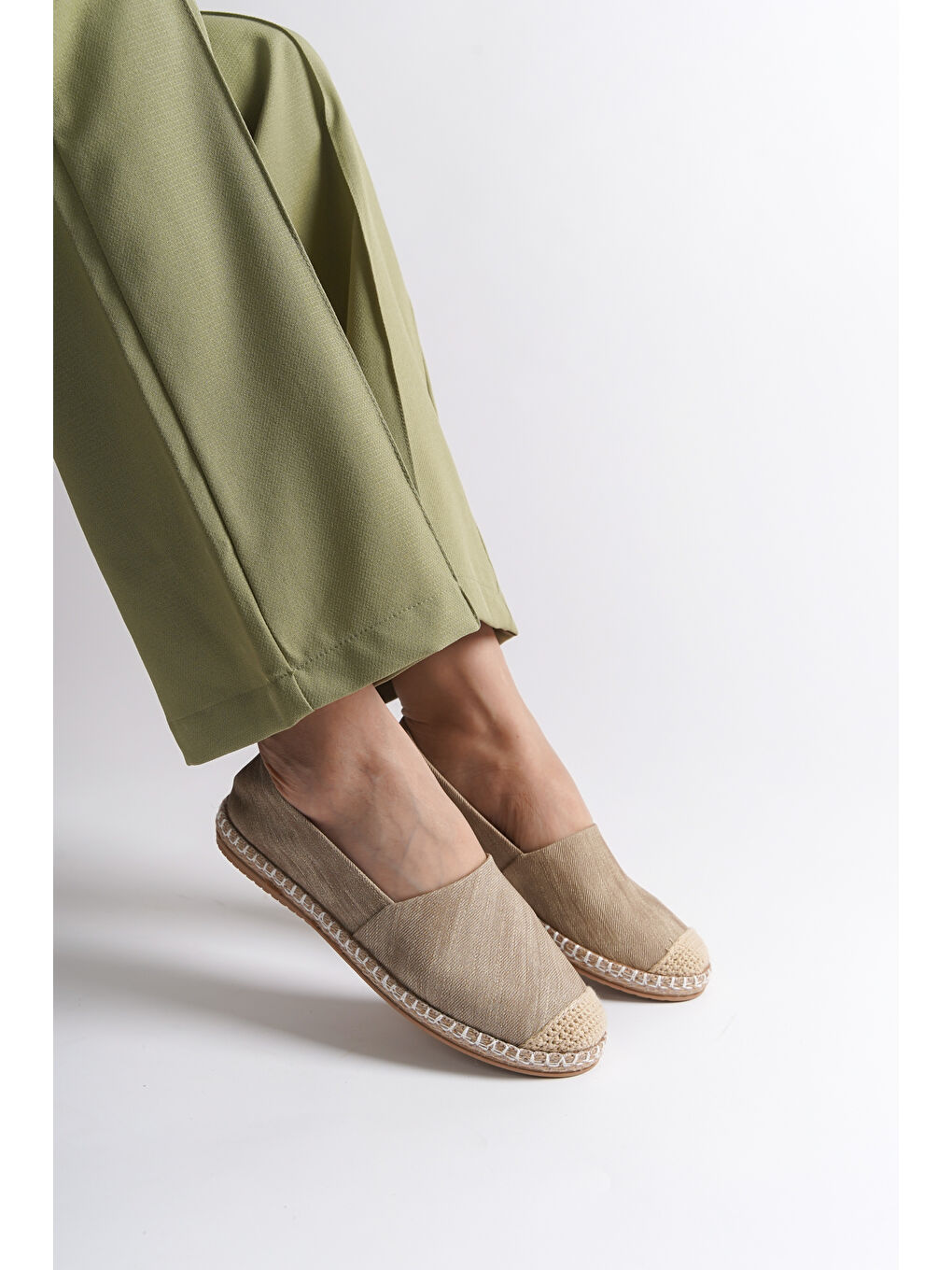 Capone Outfitters Bej Pasarella Kadın Espadril - 5