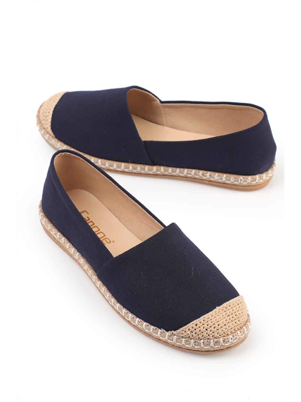 Capone Outfitters Lacivert Pasarella Keten Kadın Espadril - 6