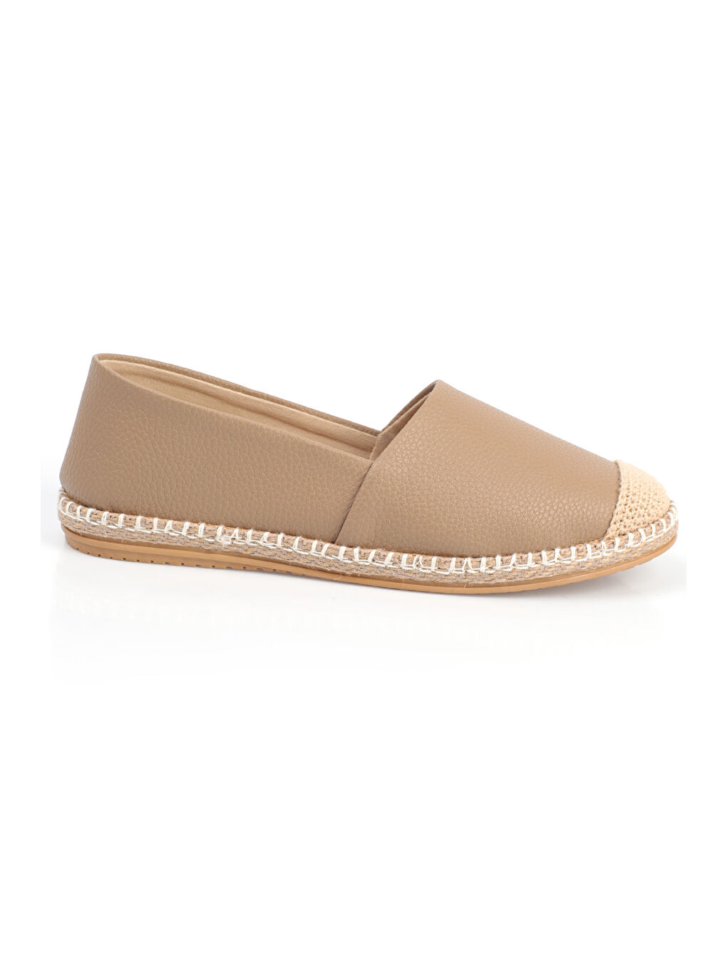 Capone Outfitters Bej Pasarella Cilt Kadın Espadril - 2