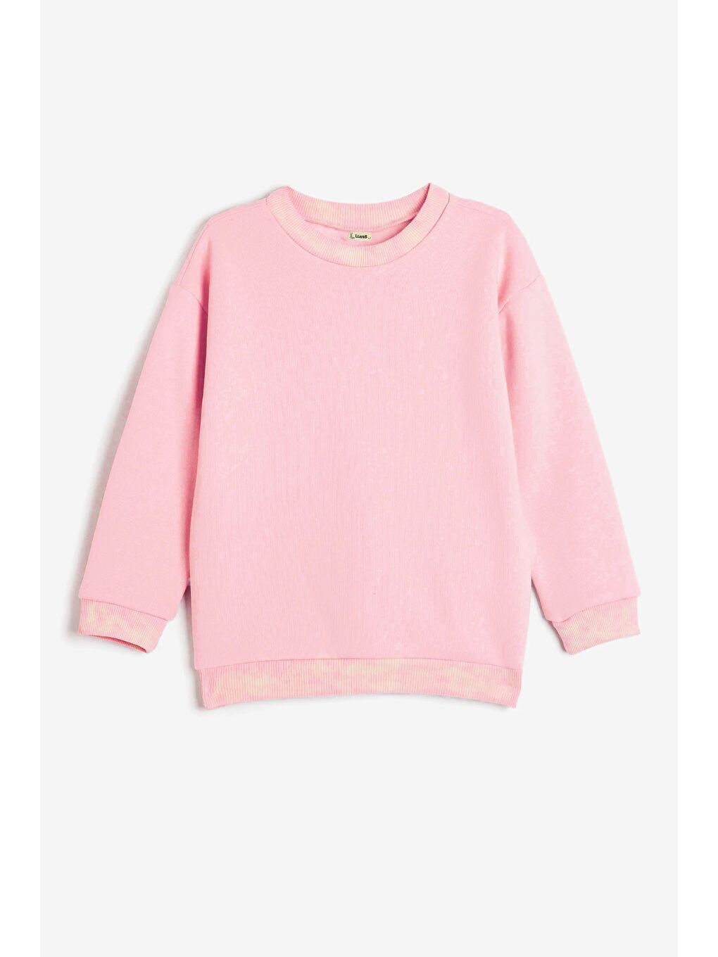 Luess Kız Çocuk Bisiklet Yaka Oversize Sweatshirt - Pembe (2-3 Yaş 7-8 Yaş) - 1