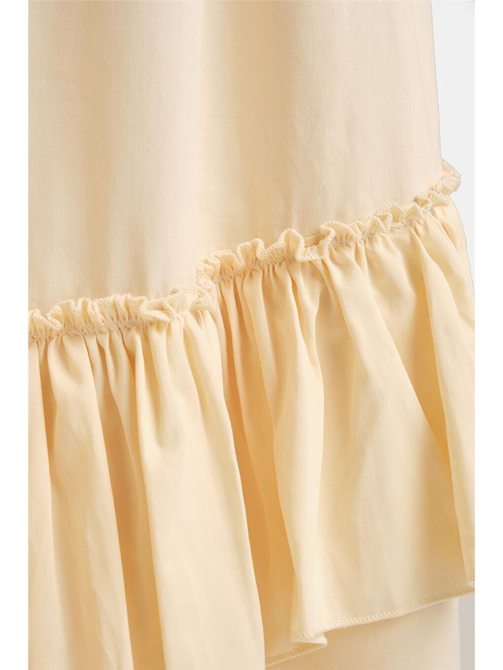 Bej Etek Ucu Fırfırlı Etek 24Y1638 Aytaşı-4