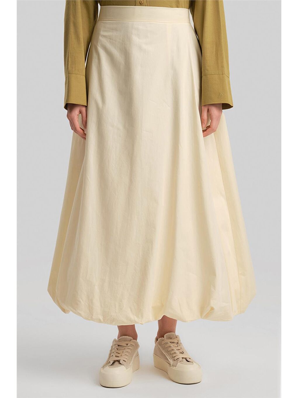 Bej Balon Etek 24Y1641 Aytaşı-3