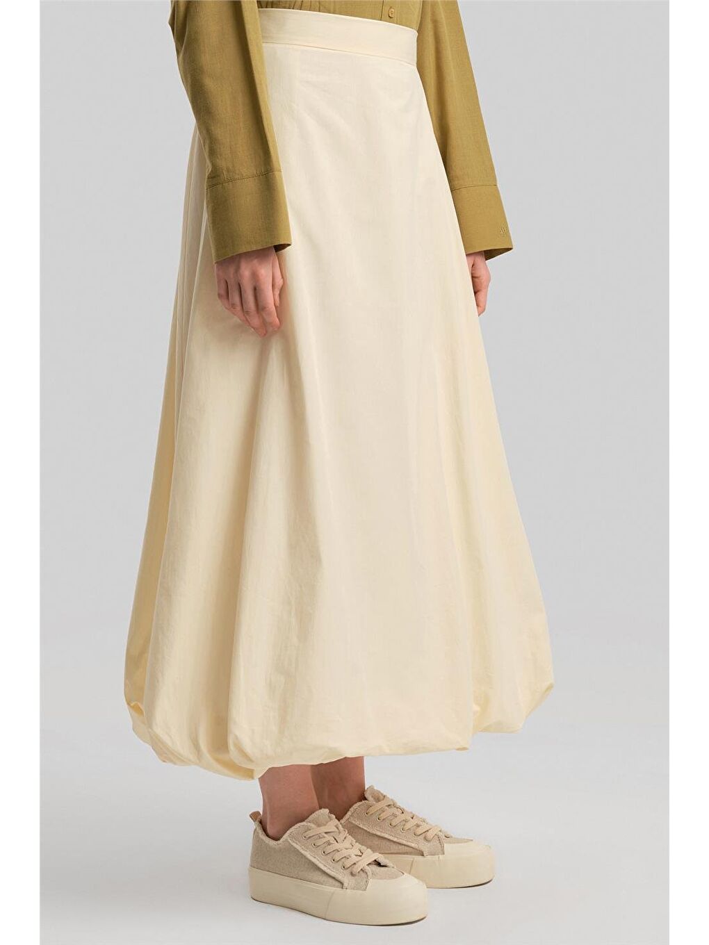 Bej Balon Etek 24Y1641 Aytaşı-4