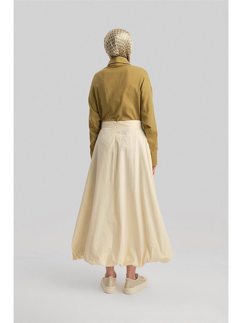 Bej Balon Etek 24Y1641 Aytaşı-6