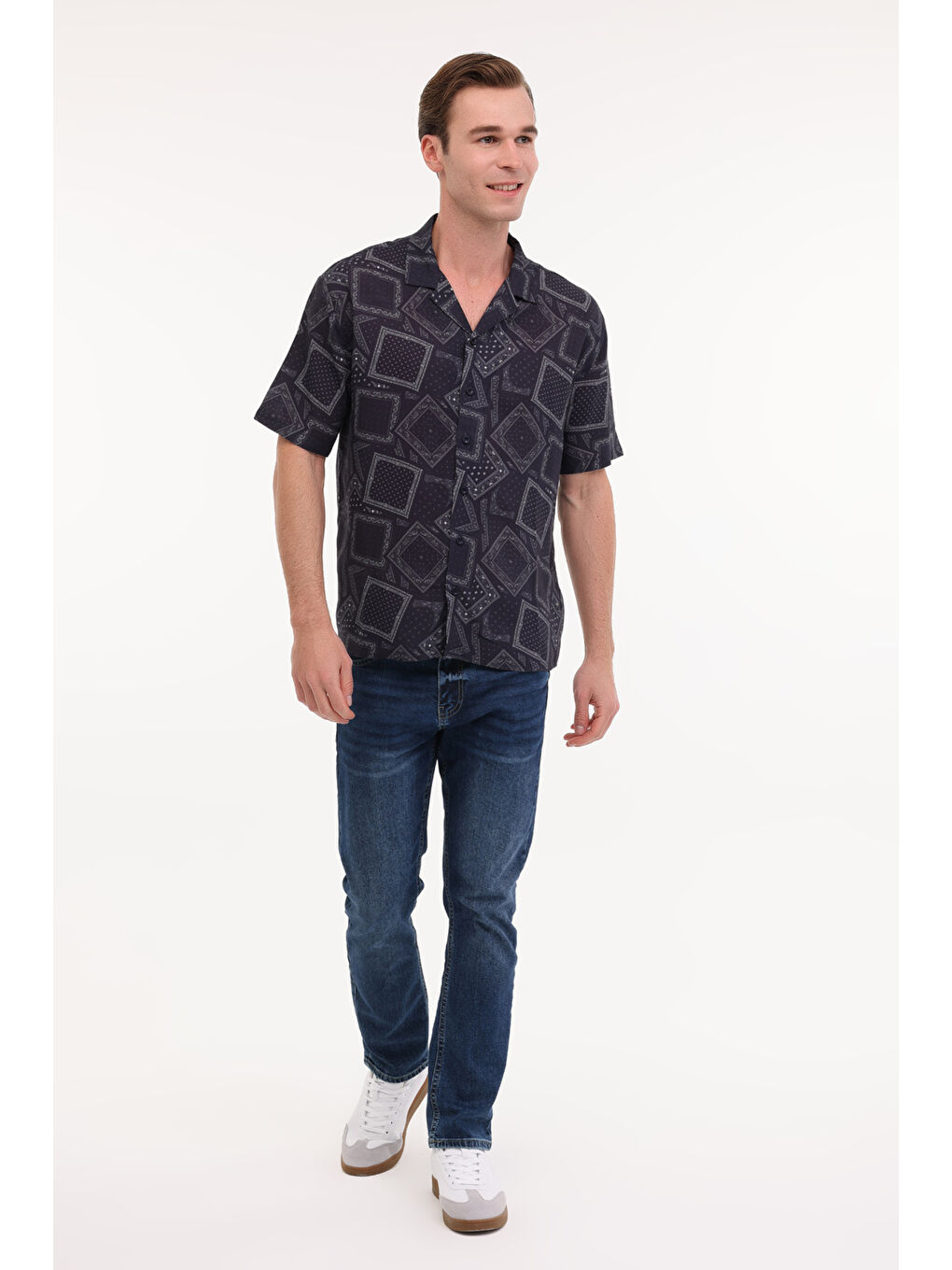 ML ELIUS 61NS-71 5FX Lacivert Erkek Gömlek-2