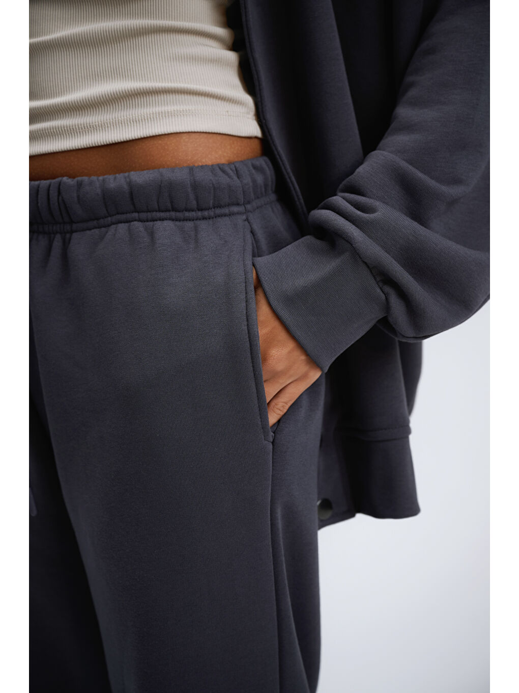 Kadın Timeless Jogger Antrasit Eşofman Altı-1