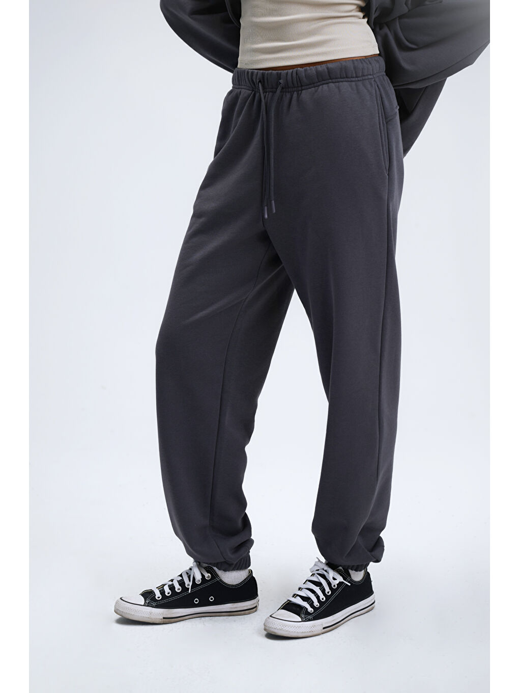 Kadın Timeless Jogger Antrasit Eşofman Altı-3