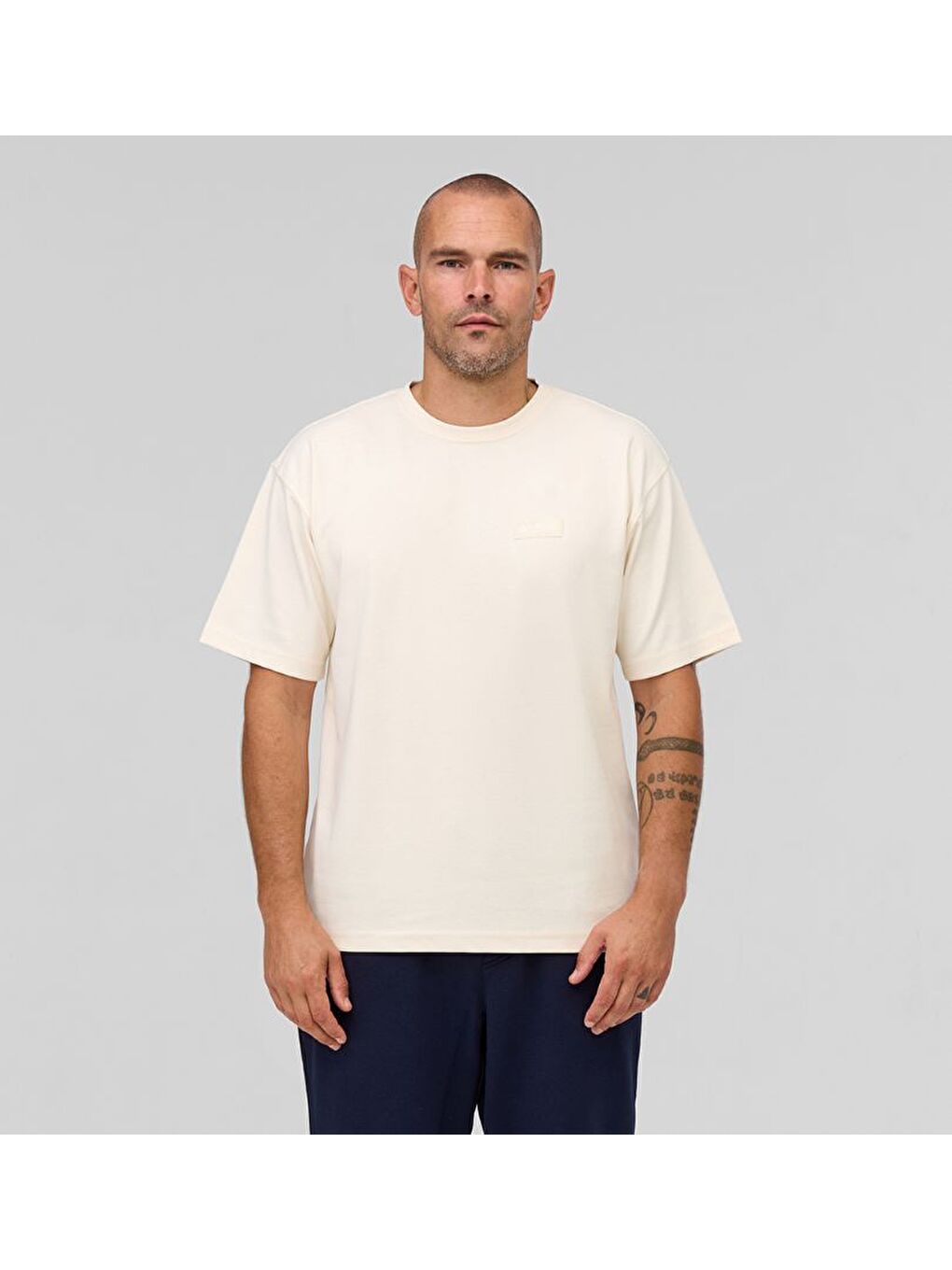 Ekru Csc M Label Chest Graphic Tee Erkek Tişört CS0470