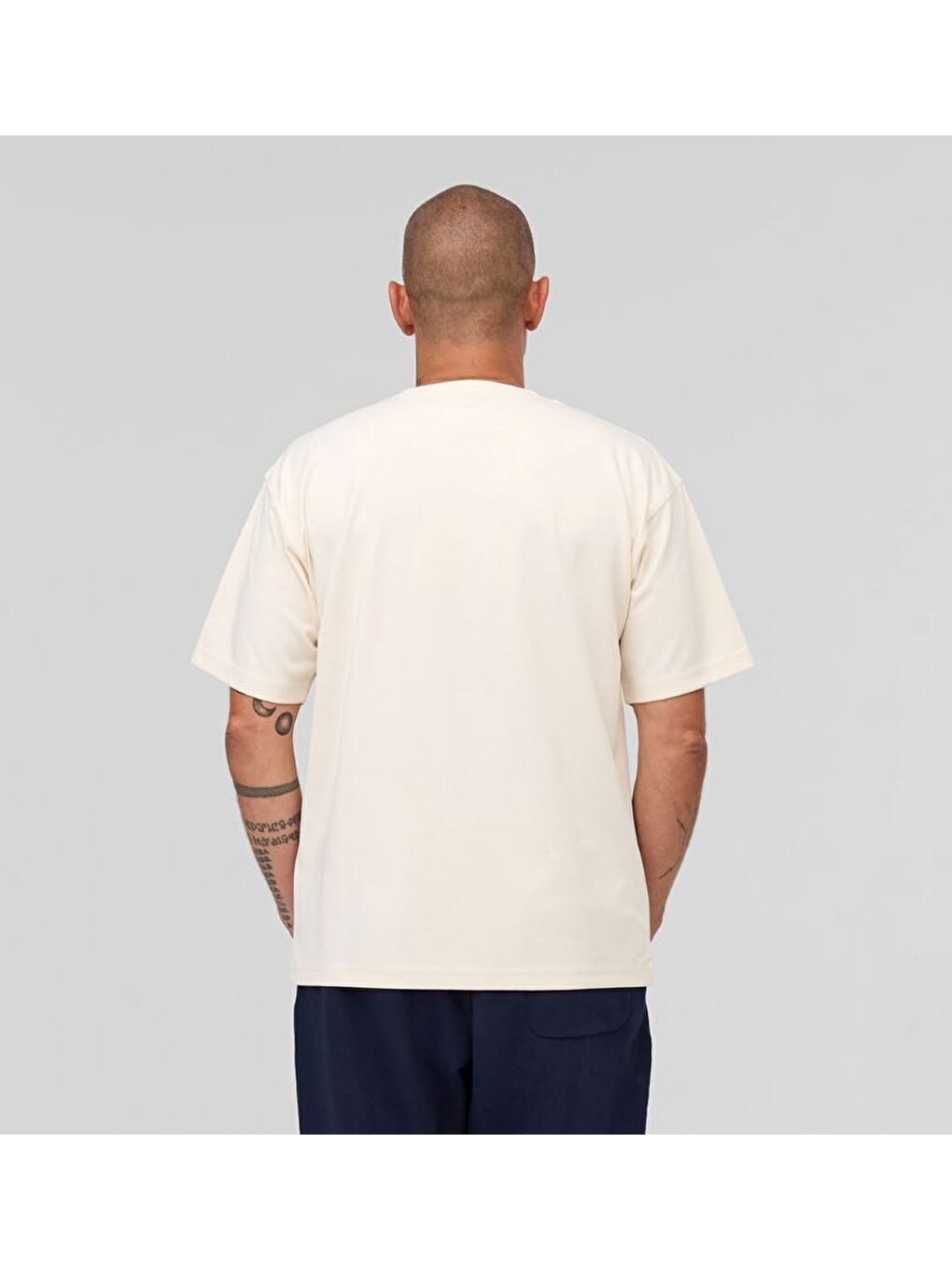 Ekru Csc M Label Chest Graphic Tee Erkek Tişört CS0470-1