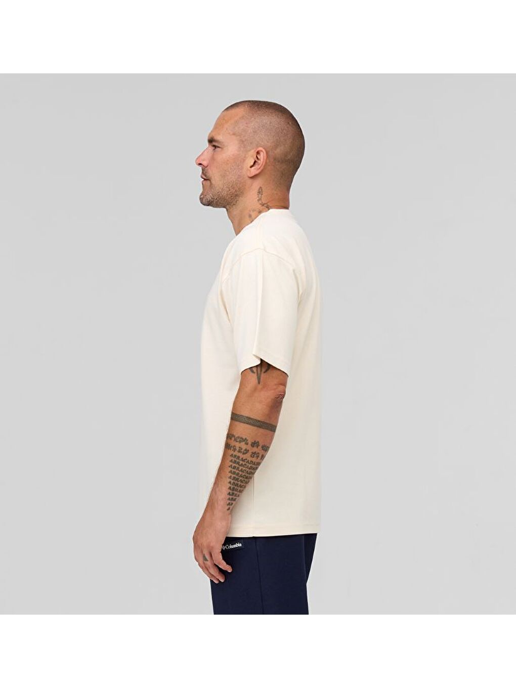 Ekru Csc M Label Chest Graphic Tee Erkek Tişört CS0470-2