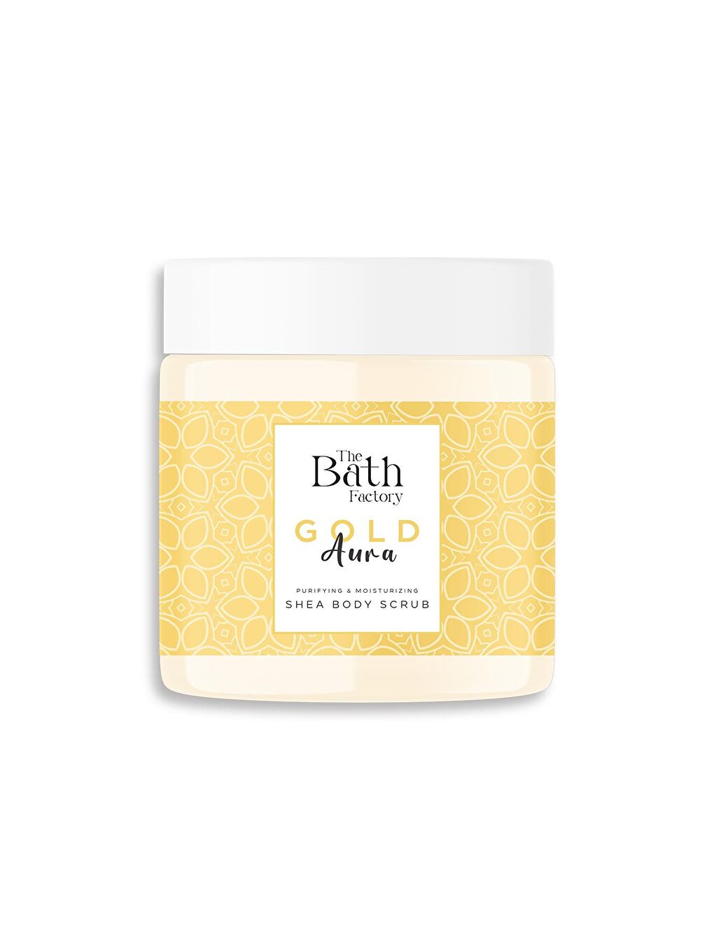 THE BATH FACTORY Şeffaf Nemlendirici ve Arındırıcı Shea Vücut Peelingi - Gold Aura 300 g - 3