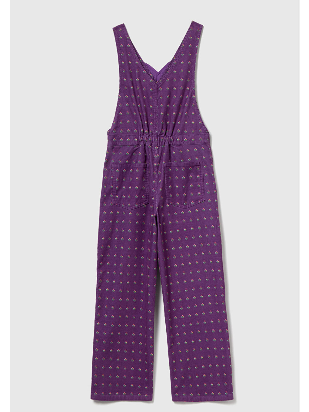 Kız Çocuk Mor %99 Pamuk V Yaka Kalp Aplikeli Stranger Things Ayarlanabilir Askılı Salopet-1