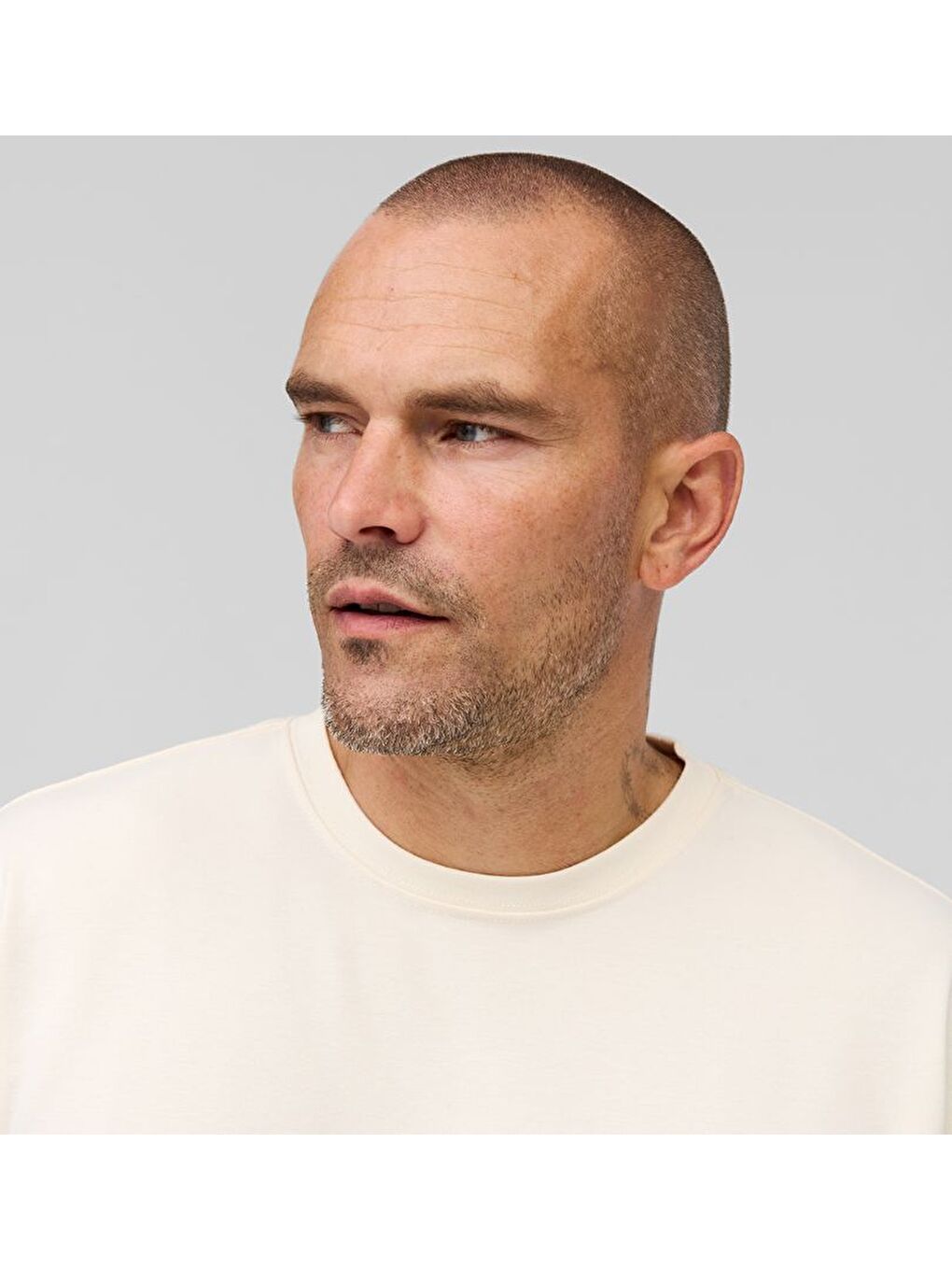 Ekru Csc M Label Chest Graphic Tee Erkek Tişört CS0470-4